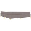 vidaXL Bettrahmen mit Matratze Taupe 180 x 200 cm Stoff