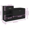 vidaXL Schuhbank Schwarz 94,5x31x57 cm Holzwerkstoff