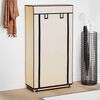 vidaXL Schuhschrank mit Abdeckung Cremewei&szlig; 58 x 28 x 106 cm Stoff