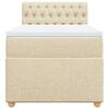 vidaXL Boxspringbett mit Matratze Creme 100x200 cm Stoff