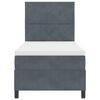 vidaXL LED Boxspringbett mit Matratze Dunkelgrau 100 x 200 cm Stoff