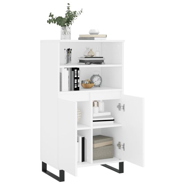 vidaXL Highboard Wei&szlig; 60x36x110 cm Holzwerkstoff