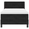 vidaXL Boxspringbett mit Matratze Schwarz 200 x 100 cm Polyester
