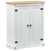 vidaXL Schuhschrank Wei&szlig; 86 x 38,5 x 108 cm Massives Kiefernholz