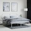 vidaXL Bettgestell mit Kopfteil Metall Wei&szlig; 160x200 cm