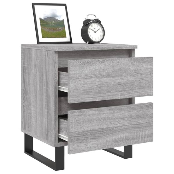 vidaXL Nachttisch Grau Sonoma 40x35x50 cm Holzwerkstoff