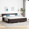 vidaXL Boxspringbett mit Matratze Dunkelbraun 200 x 200 cm Polyester