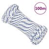 vidaXL Bootsseil Wei&szlig; 5 mm 100 m Polypropylen