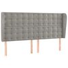 vidaXL Boxspringbett mit Matratze & LED Hellgrau 180x200 cm Samt