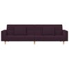 vidaXL Schlafsofa 2-Sitzer mit 2 Kissen Lila Stoff