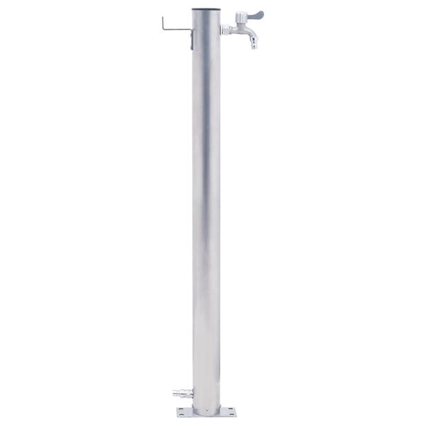 vidaXL Wassersäule für den Garten 80 cm Edelstahl Rund