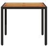 vidaXL Gartentisch Schwarz 90x90x75 cm Poly Rattan