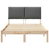 vidaXL Bettgestell Braun und Dunkelgrau 135 x 190 cm Massivholz Kiefer