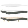 vidaXL Boxspringbett mit Matratze Dunkelgrau 200 x 200 cm Stoff