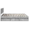 vidaXL Bettrahmen mit Kopfteil Beton 180 x 200 cm Massives Kiefernholz