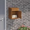vidaXL Paketdrop-Box mit T&uuml;r Rostig 47,5 x 38 x 59 cm Wetterfeststahl