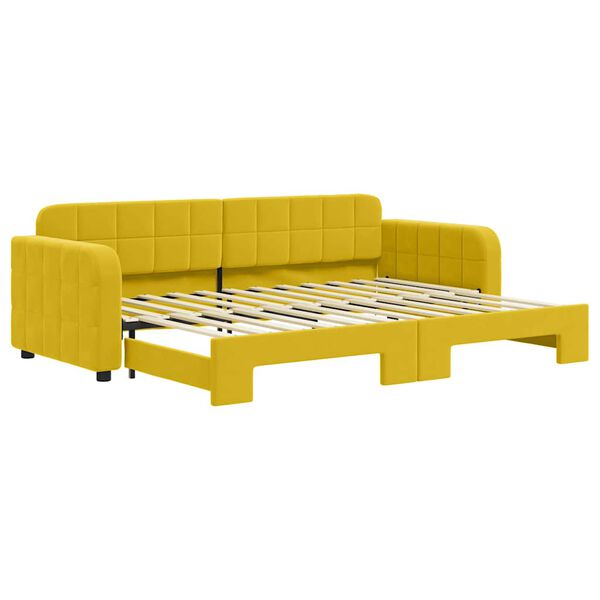 vidaXL Tagesbett Ausziehbar Gelb 80x200 cm Samt