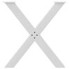 vidaXL Esstischbeine X-Form 2 Stk. Wei&szlig; 80x(72-73) cm Stahl