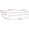 vidaXL Boxspringbett mit Matratze Schwarz 180x200 cm Samt