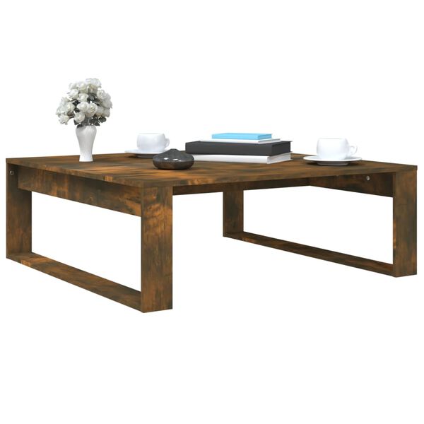 vidaXL Couchtisch R&auml;uchereiche 100x100x35 cm Holzwerkstoff