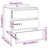 vidaXL 2-tlg. Sideboard R&auml;uchereiche Holzwerkstoff