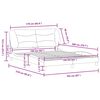 vidaXL Bettgestell ohne Matratze "Hvar" Hellgrau 160x200 cm Stoff