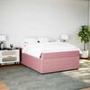 vidaXL Boxspringbett mit Matratze Rosa 160x200 cm Samt