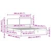 vidaXL Bettgestell mit gepolstertem Kopfteil Schwarz 200 x 200 cm