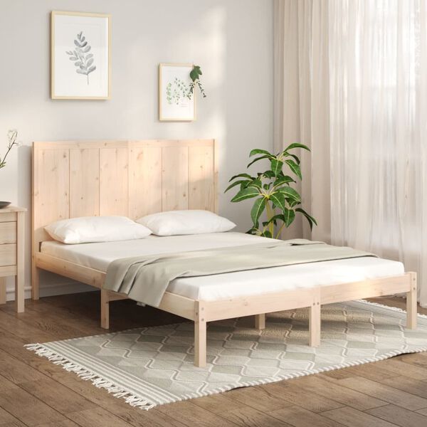 vidaXL Massivholzbett ohne Matratze 140x190 cm Kiefernholz
