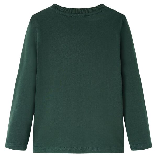 Kinder-Langarmshirt Dunkelgr&uuml;n 104
