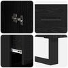 vidaXL Highboard Schwarz Eichen-Optik 34,5 x 34 x 180 cm Holzwerkstoff