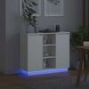 vidaXL LED-Sideboard mit Regal Weiß 90 x 32 x 75 cm Holzwerkstoff