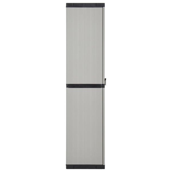 vidaXL Garten-Lagerschrank mit 3 Böden Grau & Schwarz 68x40x168 cm