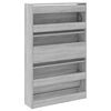 vidaXL Schuhschrank Grau Sonoma 80x21x125,5 cm Holzwerkstoff