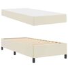 vidaXL Bettrahmen mit Matratze Creme 90 x 200 cm Stoff