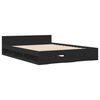 vidaXL Bettgestell mit Schubladen Schwarz 120x190 cm Holzwerkstoff