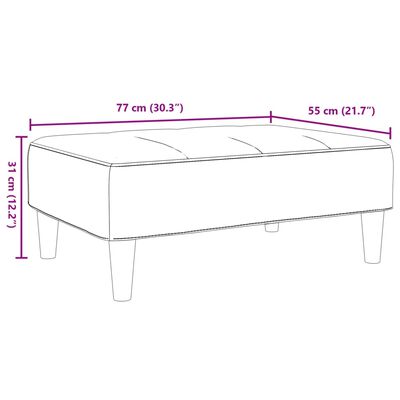 vidaXL Fußhocker Dunkelgrau 77x55x31 cm Samt