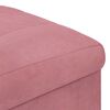 vidaXL Aufbewahrungsottomane mit Kissen Rosa 40 x 40 x 45 cm Samt