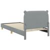 vidaXL Kinderbettgestell mit Kopfteil Hellgrau 80 x 200 cm Stoff