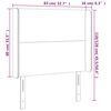 vidaXL LED Kopfteil Dunkelbraun 83x16x118/128 cm Stoff