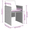 vidaXL Garten Essgruppe 5 pcs Hellgrau Poly-Rattan