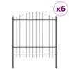 vidaXL Gartenzaun WOERDEN 6 stk. 170 x 215 cm Grau