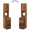 vidaXL K&uuml;chenbuffet mit Schubladen mit Regal Altholz 32 x 50 x 180 cm