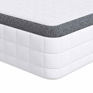 vidaXL Matratze Mittelweich 80 x 200 cm Wei&szlig; und Grau