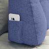 vidaXL R&uuml;cken Kissen Jeans blau 80 x 24 x 50 cm Stoff