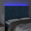 vidaXL LED Kopfteil Dunkelblau 160x7x118/128 cm Samt