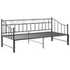 vidaXL Ausziehsofa Bettgestell Schwarz Metall 90x200 cm