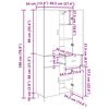 vidaXL Highboard 2 pcs Artisan-Eiche Engineered Wood und Glas