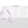 vidaXL Zaunpfosten Gr&uuml;n 10 x 1,6 m (40 x 40 mm Maschen) Stahl und PVC