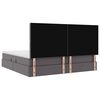 vidaXL Bett mit Stauraum und LED mit LED Grau 200 x 200 cm Kunstleder